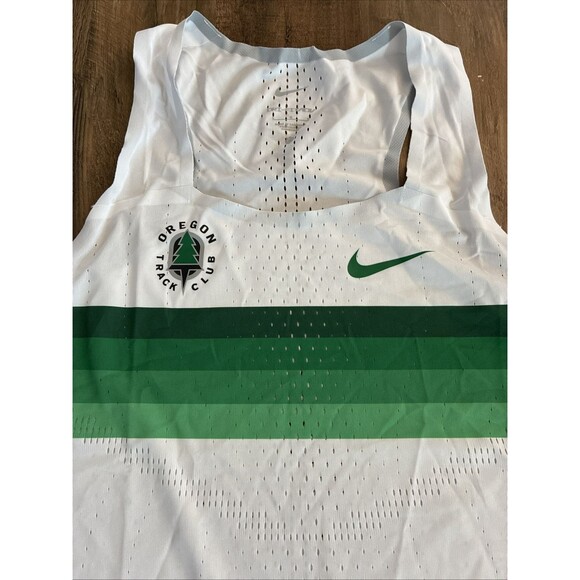 Nike Women Large Aeroswift Singlet Oregon Track Club Green White DR5851-100 - Picture 2 of 5